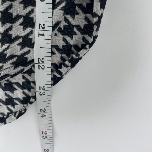 H&M Women's Houndstooth Long Sleeve Collared Button Down Blouse Top Small - Picture 8 of 13